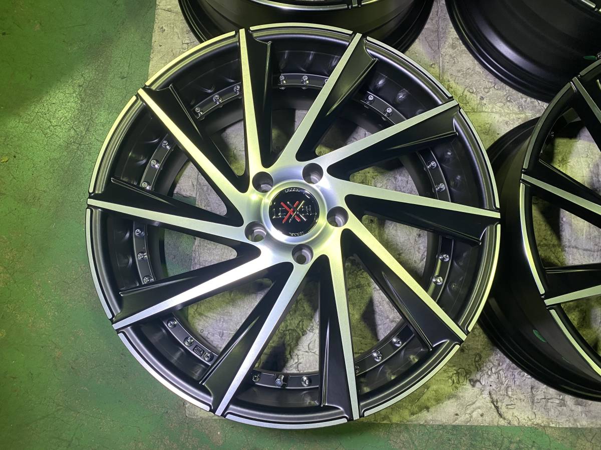 未使用 LEXXEL レクセル La Luce ラルーチェ 20インチ マットブラック ポリッシュ 9.0J +35 PCD120 5H 4本セット BMW レクサス _画像2