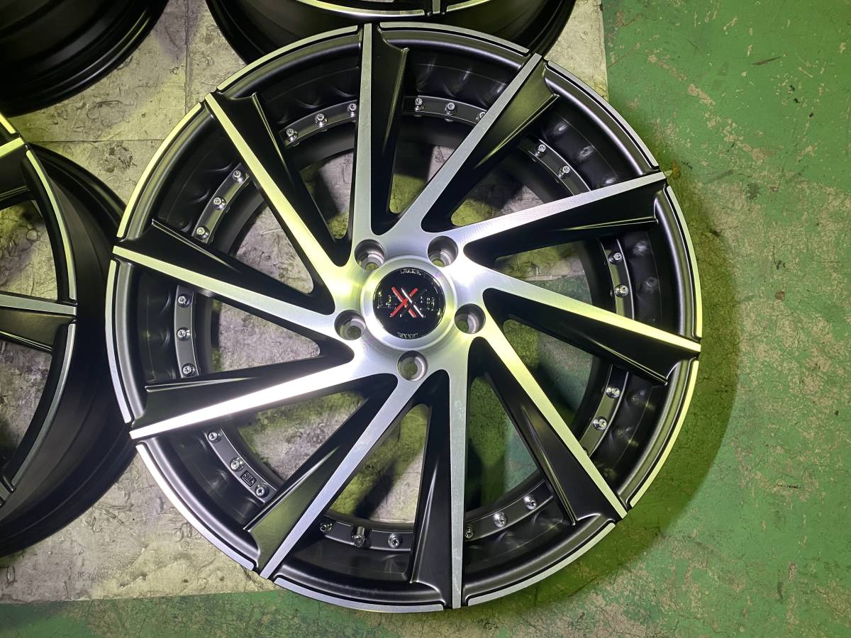未使用 LEXXEL レクセル La Luce ラルーチェ 20インチ マットブラック ポリッシュ 9.0J +35 PCD120 5H 4本セット BMW レクサス _画像3