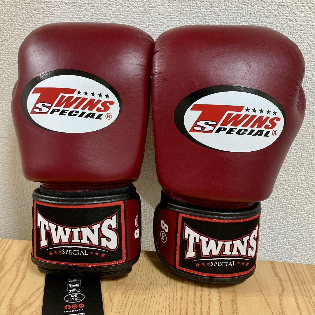 スポーツ別 【新品】Twins ボクシンググローブ BGVL3 ワインレッド 8oz キックボクシング 海外 購入