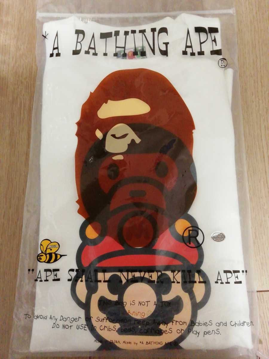 APE /MILO×Nintendo ス―パ―マリオ おんぶマイロ Tシャツ/新品正規品/A BATHING APE/ラスト1枚貴重_画像6