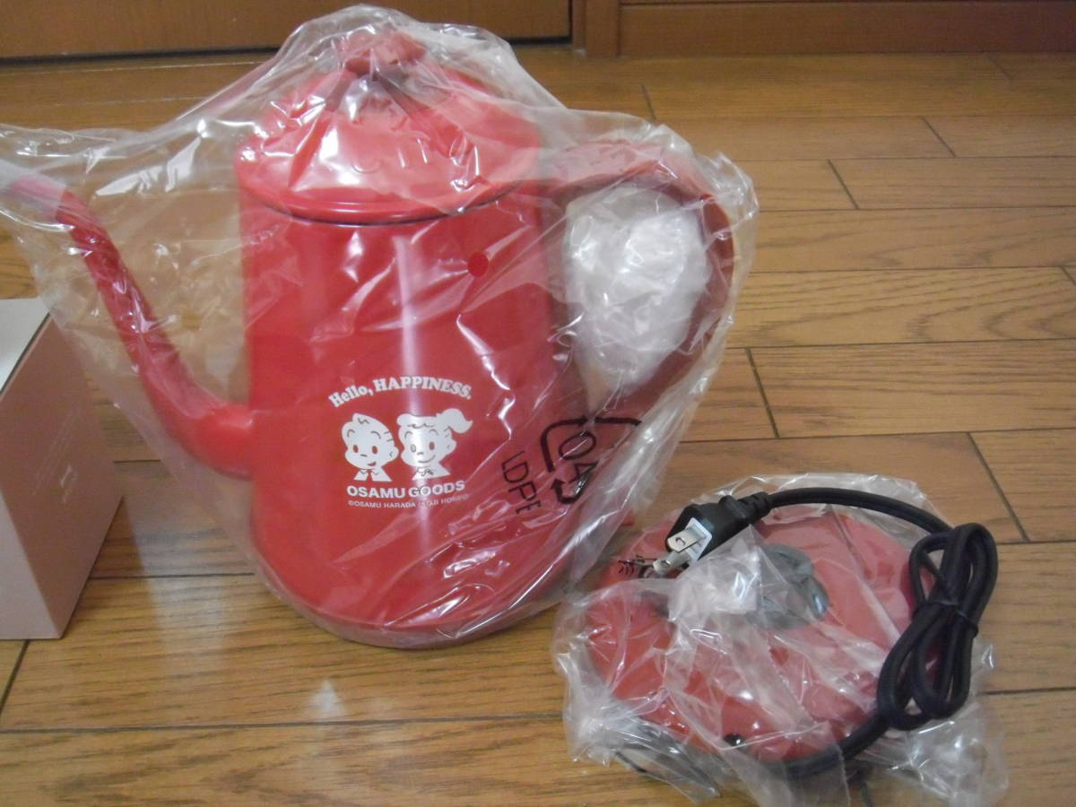 [ prize elected goods ]BRUNO electric kettle stainless steel tei Lee kettle BOE072-RD red OSAMU GOODS + tumbler 2 piece 