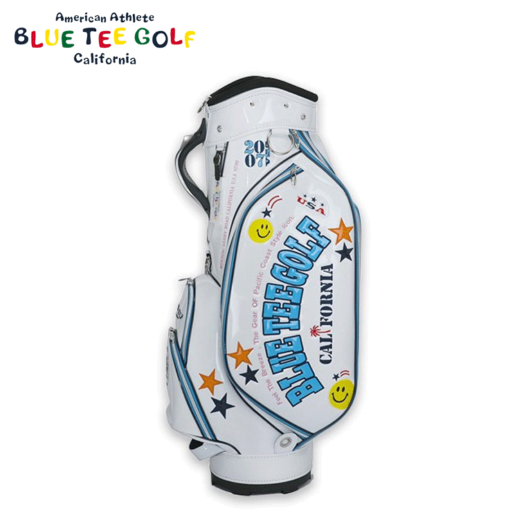 本命ギフト BLUE TEE GOLF エナメルキャディバッグ 9型 BTG-CB005 【ブルーティーゴルフ】【ホワイト】【CaddyBag】 その他 本命ギフト BLUE TEE GOLF エナメルキャディバッグ 9型 BTG-CB005 【ブルーティーゴルフ】【ホワイト】【CaddyBag】 その他