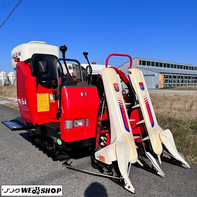 滋賀 ヤンマー 2条刈 コンバイン Ee-4D 318時間 12馬力 袋取り HST 無