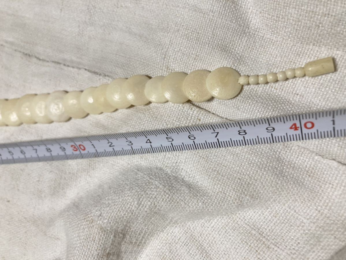 80/20クロス 美品 象牙調ネックレス 585/ K14 48㎝ ヴィンテージ | www