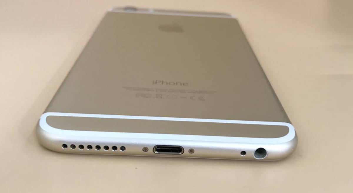 s41121-7547 Apple iPhone 6 Plus 128GB ゴールド MGAF2J/A A1524 最大容量90%_画像7