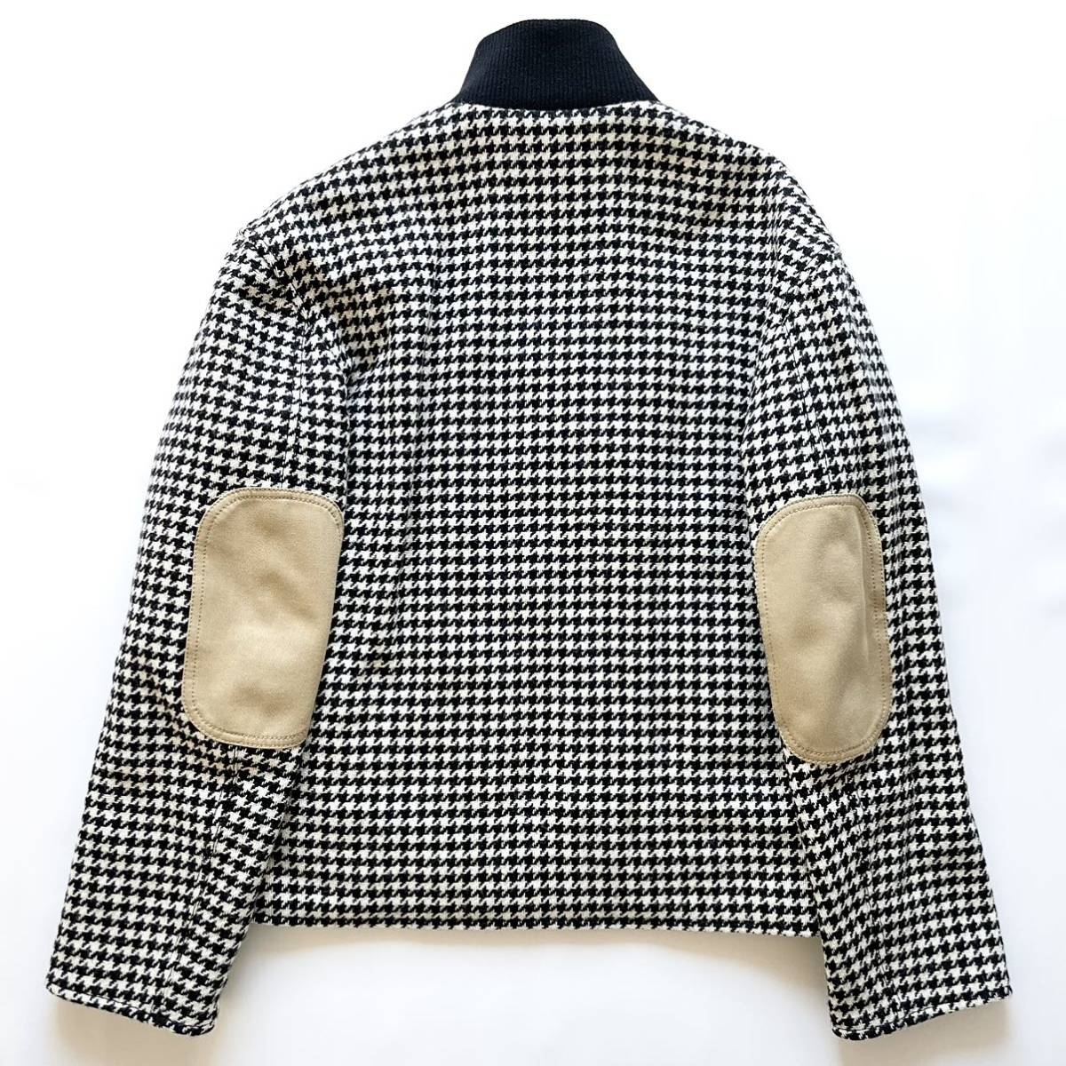 【直営店購入】美品 LOEWE ロエベ HDSTOOTH JACKET PATCH POCKETS 42 千鳥格子 Houndstooth ジャケット ダウン 中綿 JW Anderson アウター_画像2