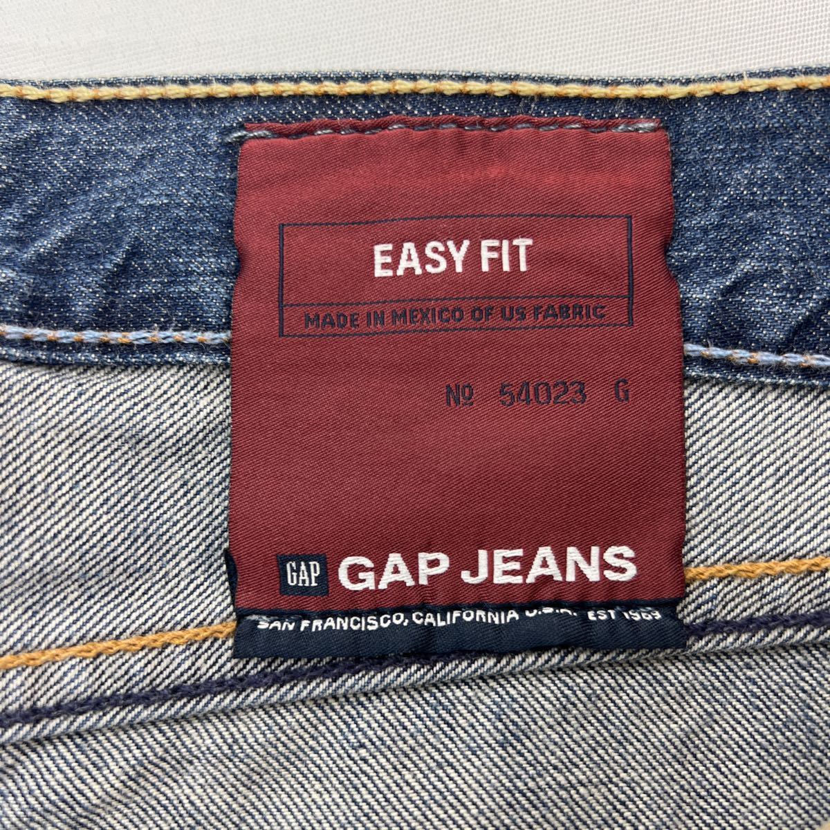 比較的美品 ☆ ギャップ ☆ GAP 自然な色落ち感♪ デニムパンツ イージーフィット ストレート ジーンズ W91 アメカジ ストリート■JS225_画像6