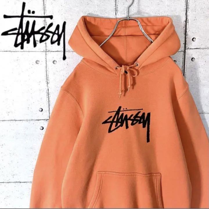 激レアカラー】STUSSY ステューシー パーカー ビッグロゴ マゼンタ-