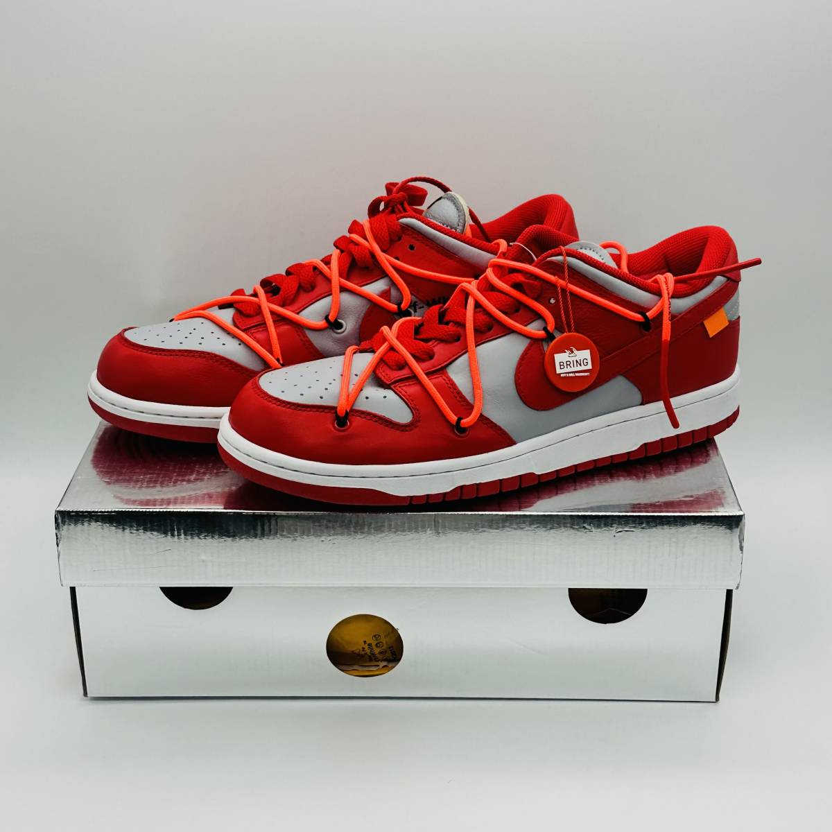 【新品未使用】 Nike Dunk Low Off-White University Red CT0856-600 オフホワイト ナイキ ダンク ロー ユニバーシティレッド グレー