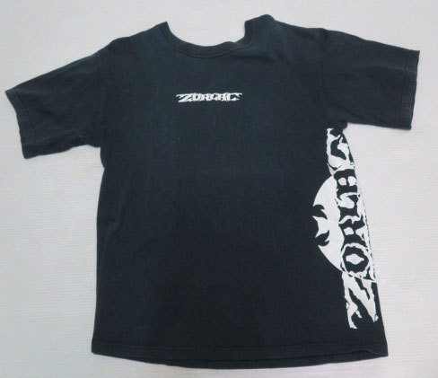 ST48ゾーラックZORLACアメリカ古着ロゴプリントTシャツ90’SビンテージSK8オールドスケーター薄黒TシャツMサイドプリントTシャツ オールド_画像2