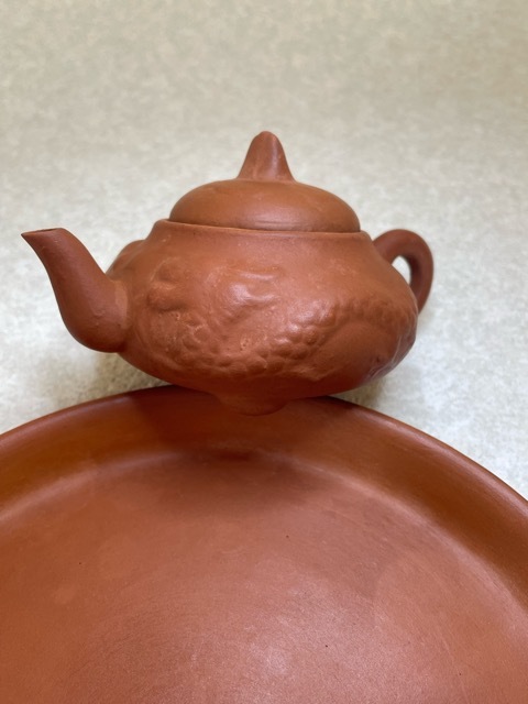 未使用蓋付き龍模様の中国茶マグカップ と シンプル中国茶器セット