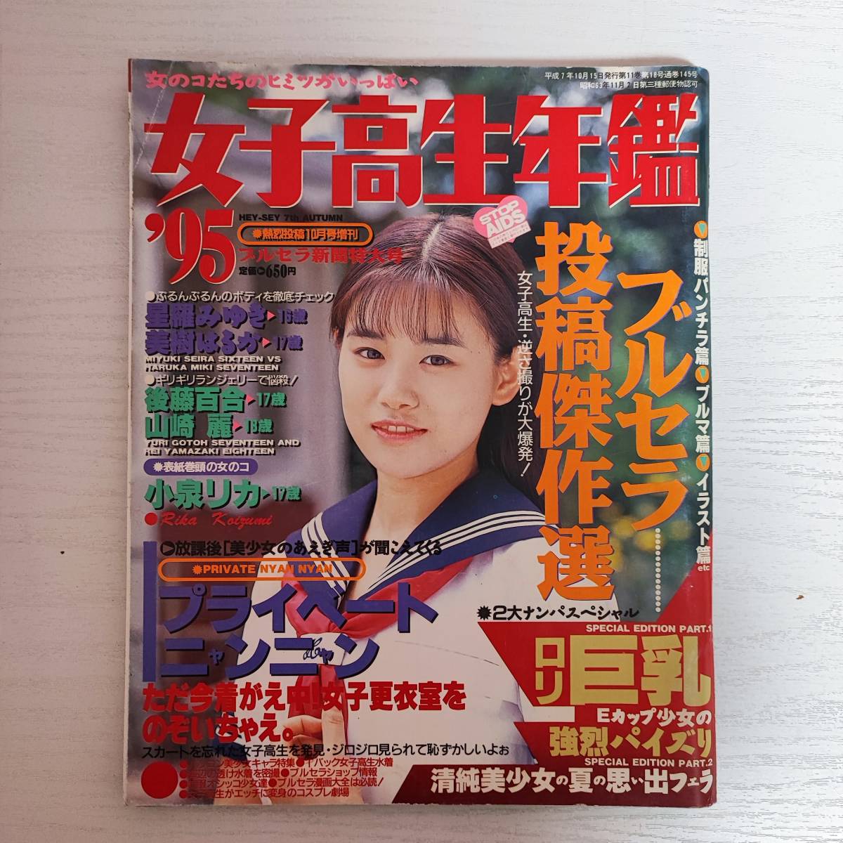Yahoo!オークション - 【雑誌】女子高生年鑑 1995年版 春号 熱烈 Yahoo!オークション - 【雑誌】女子高生年鑑 1995年版 春号 熱烈
