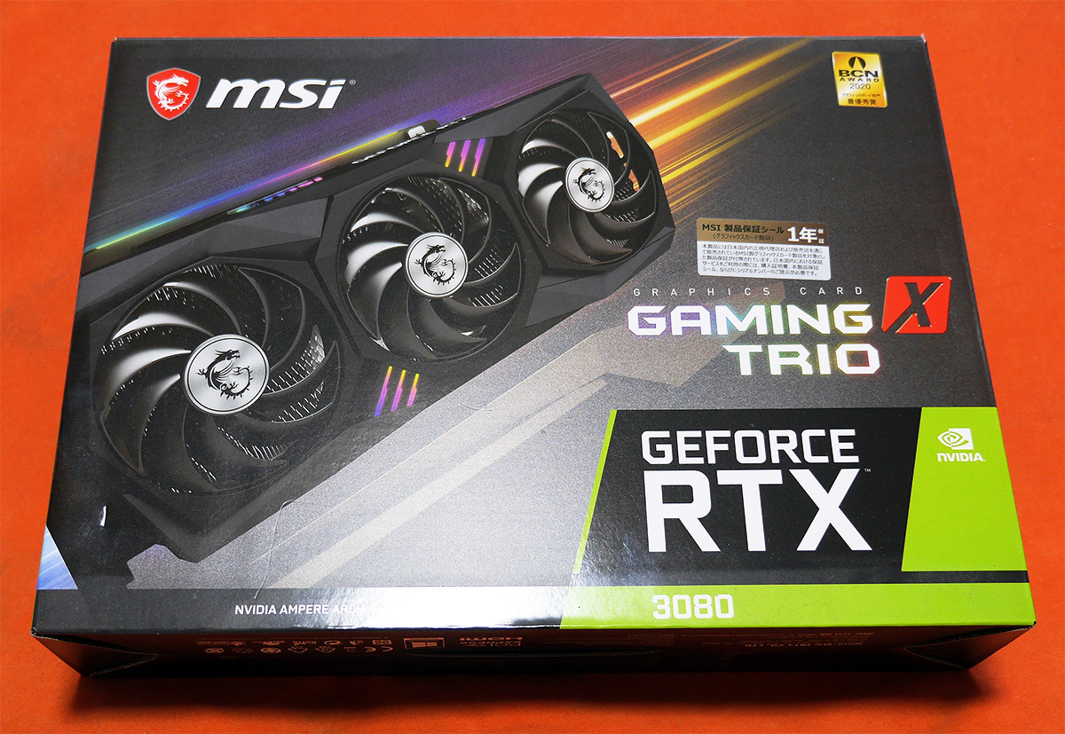 オリジナル GAMING RTX3080 GeForce ▽△MSI X /非LHR（中古）※動作