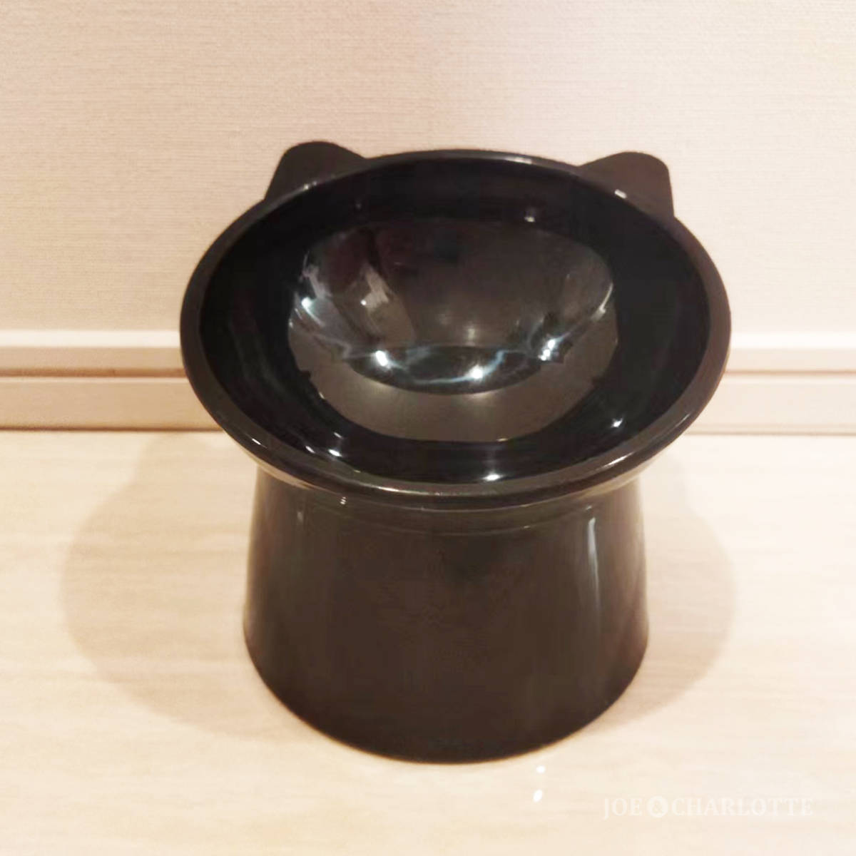 【黒1点】大容量 猫犬 フードボウル ペット食器 おやつ餌入れ水やり餌皿_画像1