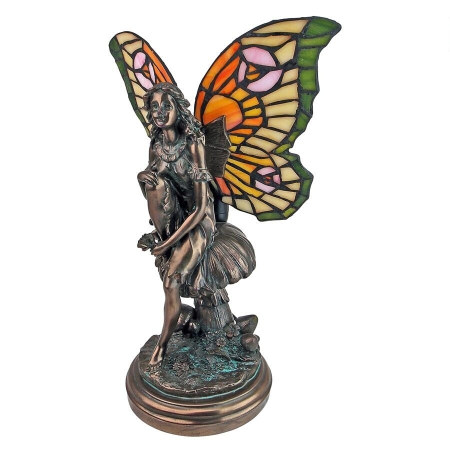 グレン・ティファニースタイルのステンドグラス妖精 フェアリーイルミネーション アール・デコ調 彫刻 彫像/貴賓室（輸入品_画像3