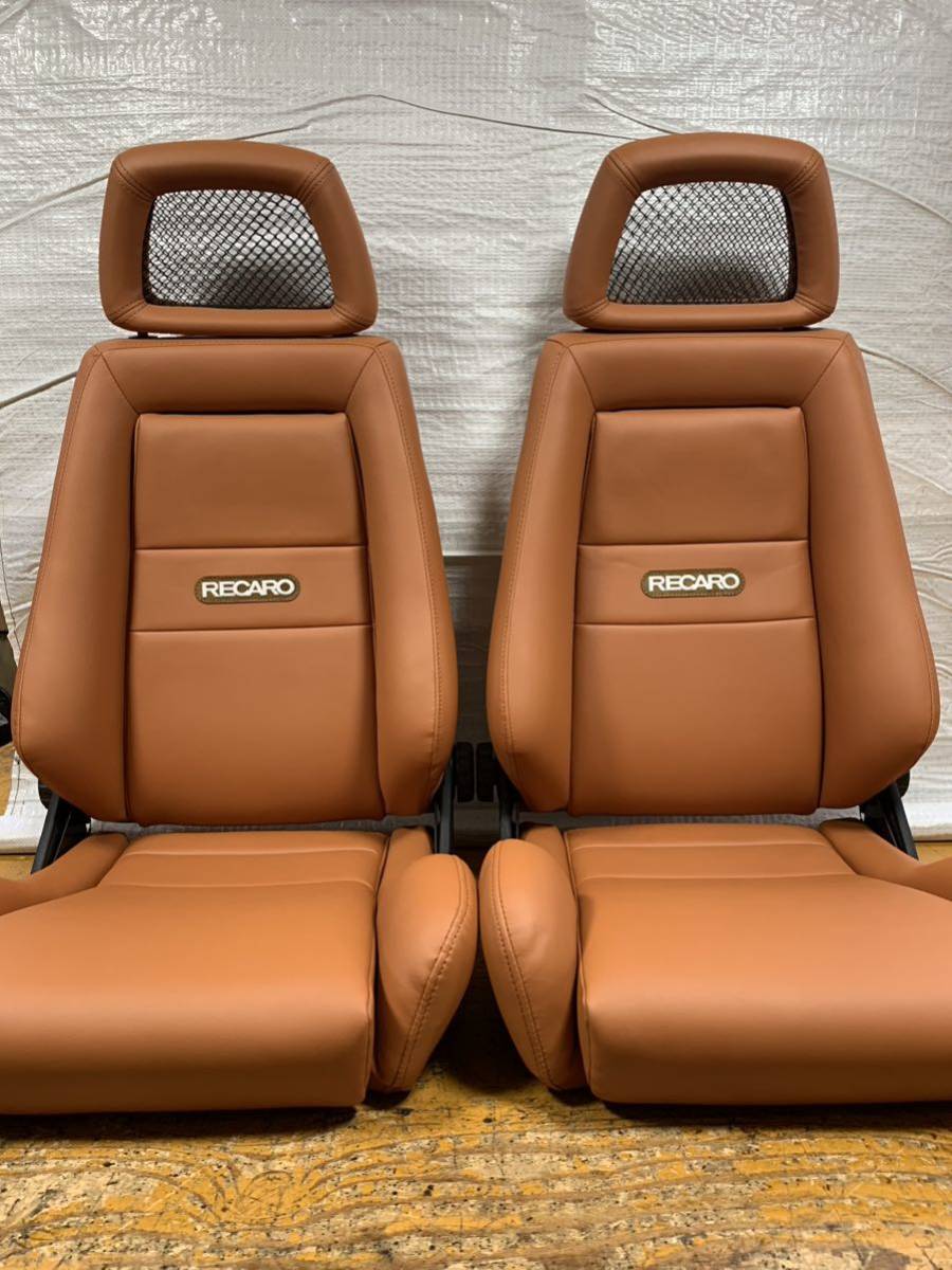 Yahoo!オークション - 1.2.レカロ RECARO 2脚セット LX-M 茶フェ...