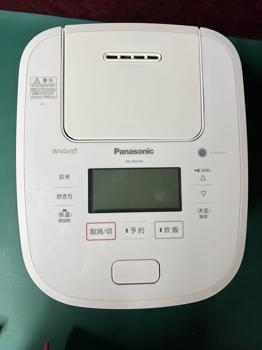 Panasonic パナソニック Wおどり炊き スチーム＆可変圧力IHジャー炊飯器 SR-VSX109 2019年製 動作OK (140s)