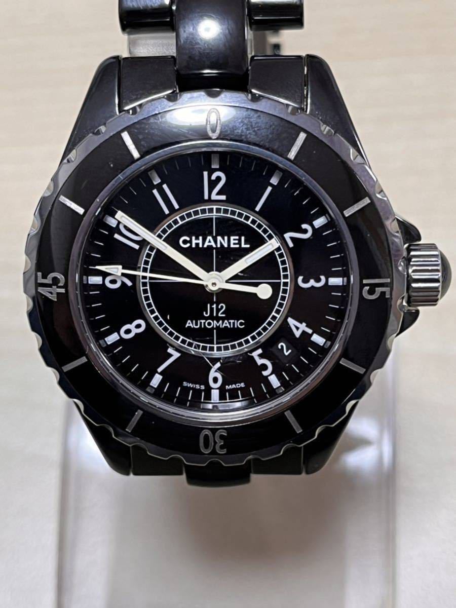 稼働 CHANEL(シャネル) 腕時計 J12マットブラックH0685メンズ /セラミック 黒_画像2