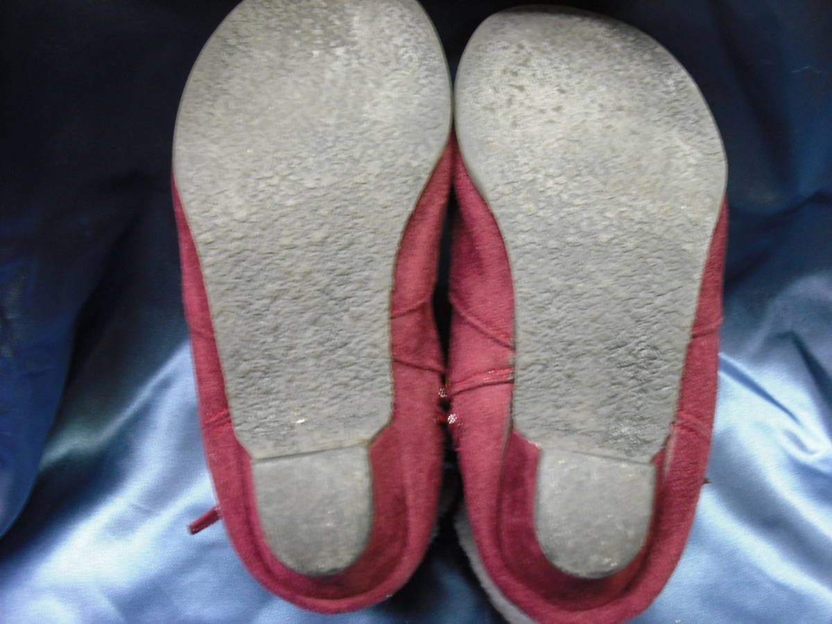 any FAM　女児用ブーツ　20.0cm　数回使用　マゼンタ　リボン　赤紫　エニーファム　_画像4