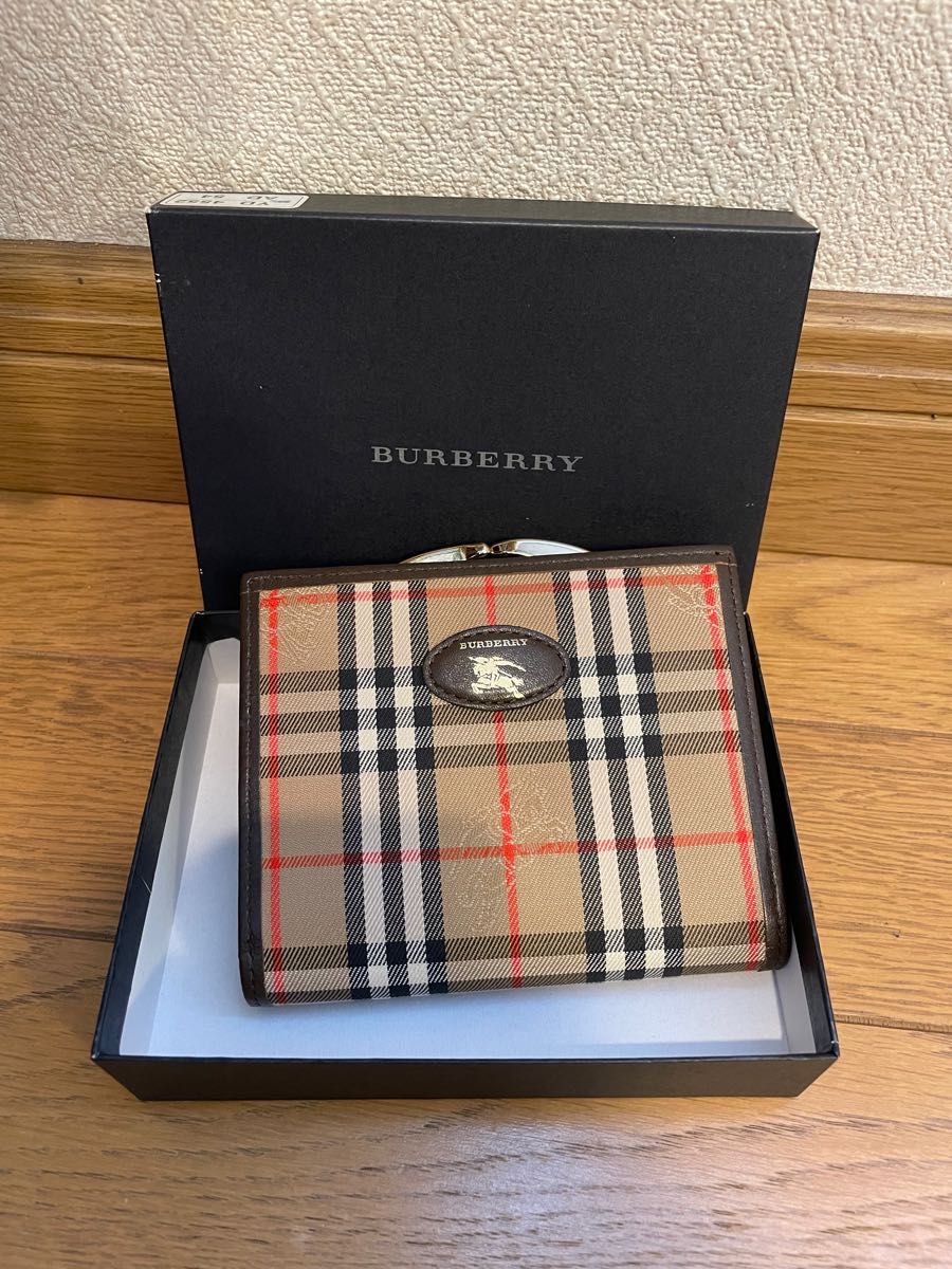 BURBERRY がま口 2つ折り財布 レディースファッション 財布 www