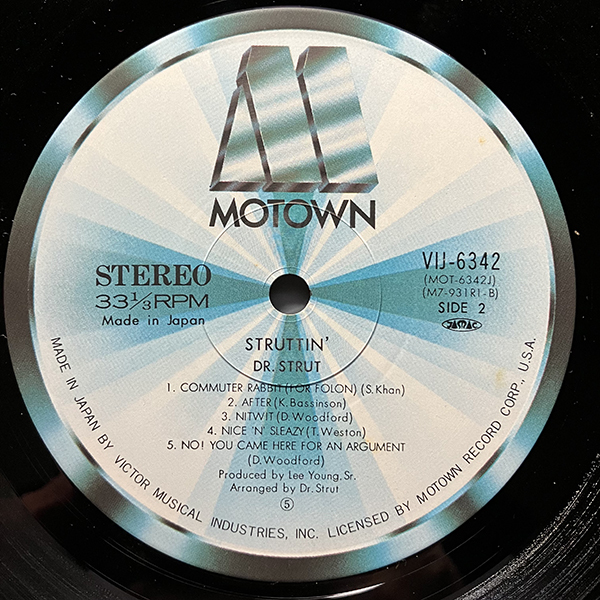 Dr. Strut / Struttin' [Motown VIJ-6342] 国内盤 日本盤_画像5