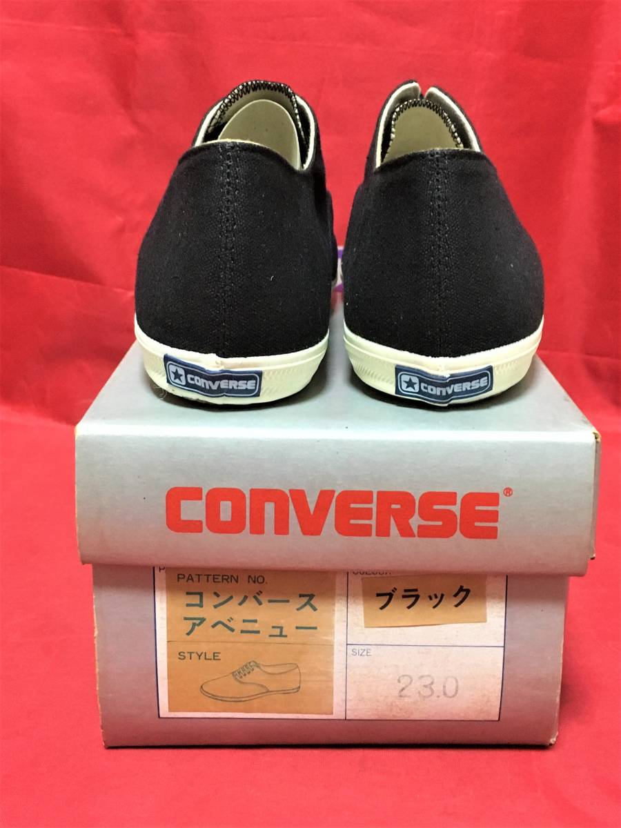 ★☆90s!新品希少レア!コンバース アベニュー 23cm ブラック converse スキッドグリップ 黒 銀箱 USA ビンテージ デッド 196☆★_画像3