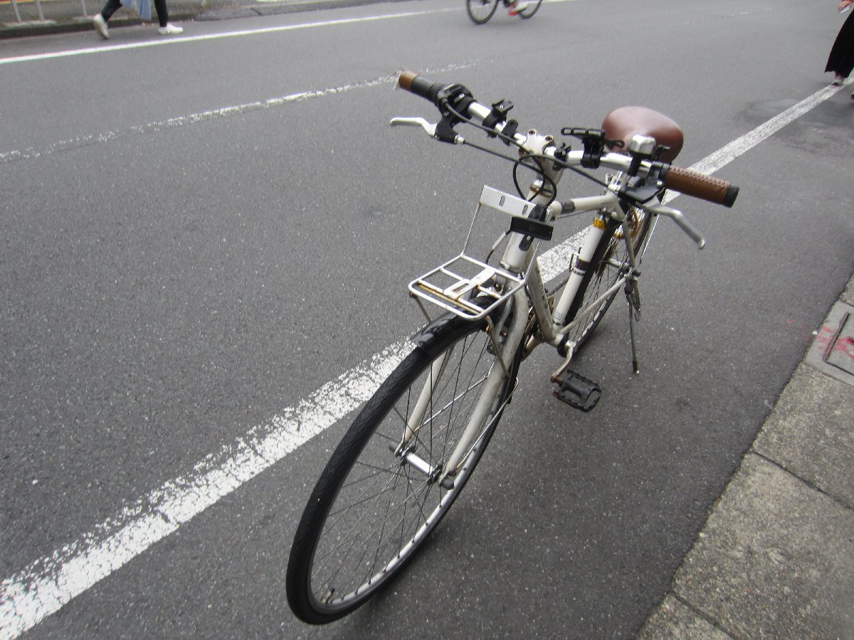 自転車２７インチ６段変速ギアークロス：白色：良品：_画像5