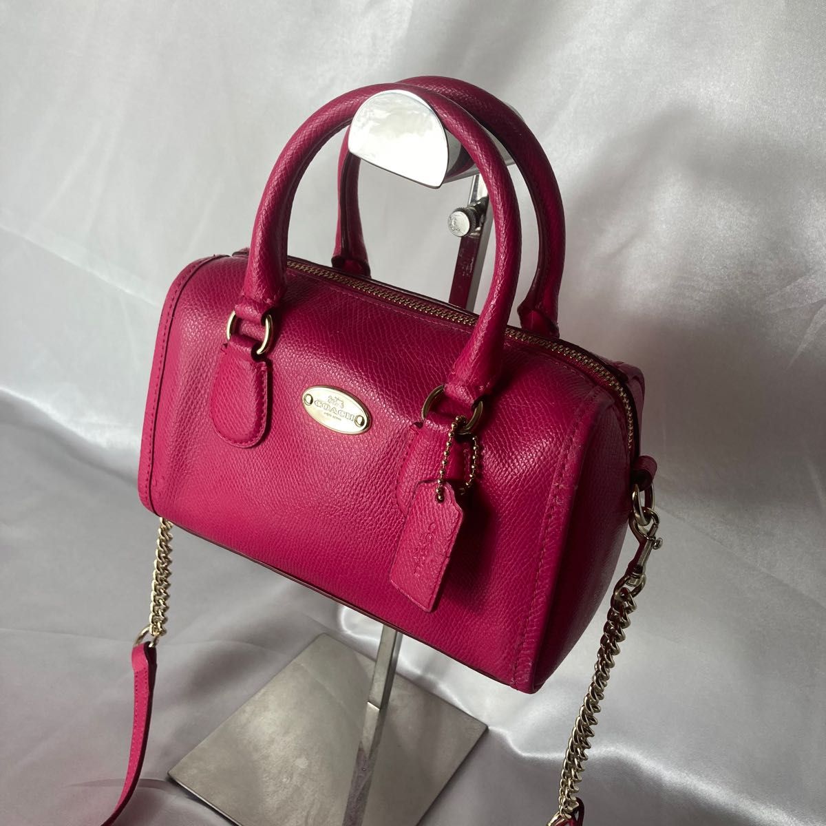 COACH コーチ ショルダーバッグ 2way レザー ミニベネット チェーン