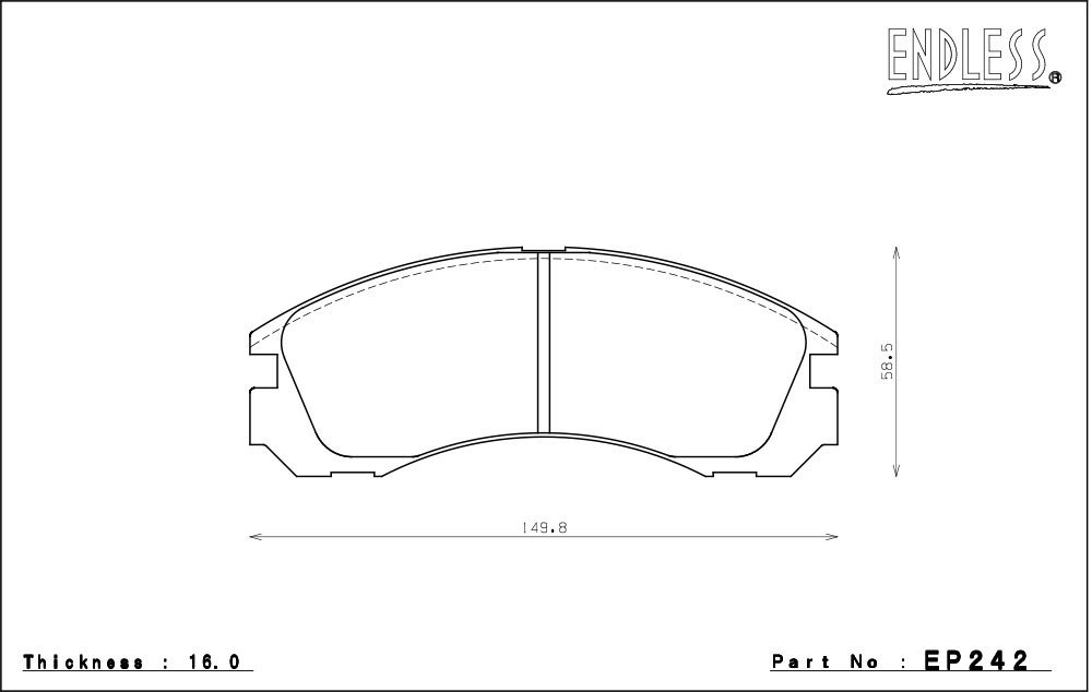 エンドレス ブレーキパッド CC40 (ME20) フロント デリカスペースギア PD4W PD6W PD8W PE8W PF6W PF8W H6/3～H18/12 4WD 4輪ディスク_画像2