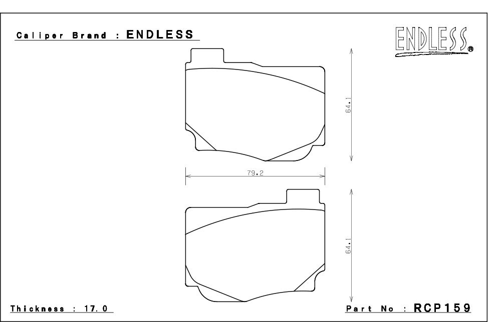 エンドレスキャリパーキット 補修ブレーキパッド SSMプラス ドリ6r ピストン:-_画像2