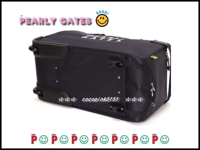 正規本物!パーリーゲイツ★PG2段ロゴ★キャリー型★ボストンバッグ★ロッカーバッグ★PG SMILEシリーズ★ブラック★入手困難_画像6