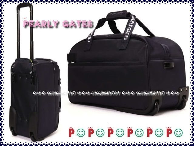 正規本物!パーリーゲイツ★PG2段ロゴ★キャリー型★ボストンバッグ★ロッカーバッグ★PG SMILEシリーズ★ブラック★入手困難_画像4