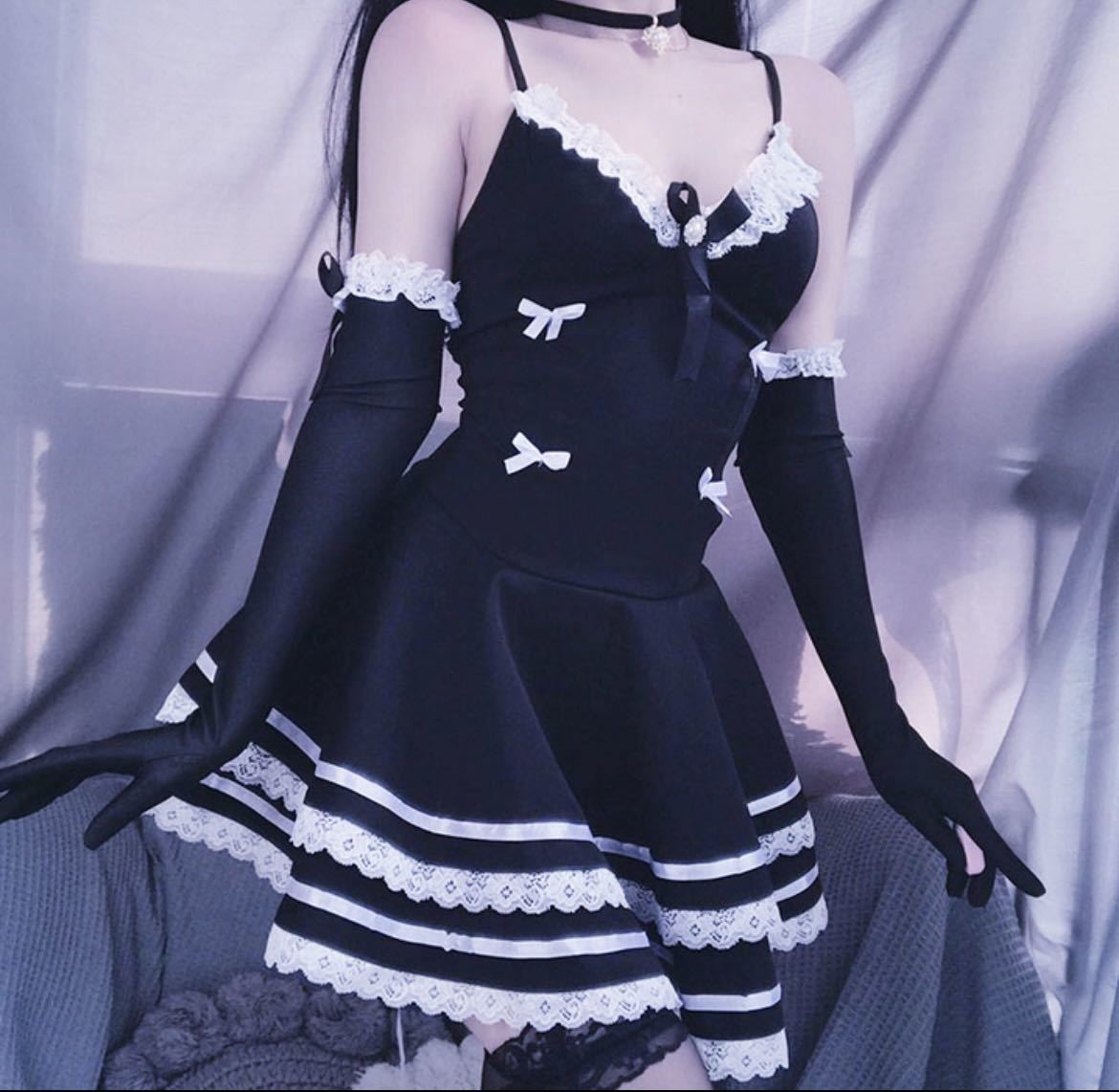 新着セール スゴイストア超エロ可愛いメイド服 5点セット 誘惑