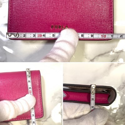 【1品限り】 フルラ フューシャピンク ショッキングピンク レザー パスケース FURLA #B254_画像6