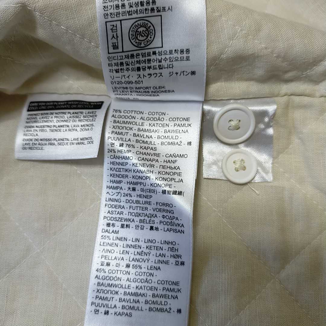 LEVI’S リーバイス MADE&CRAFTED シャツ アウター オーバーシャツ LEVI’SサイズS JAPANサイズM 新品未使用 送料無料_画像7
