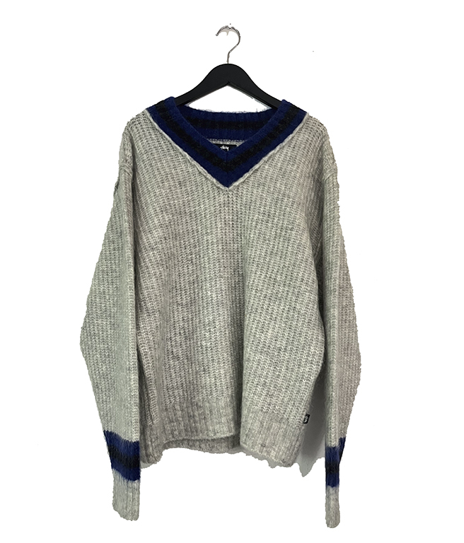 有名ブランド MOHAIR STUSSY TENNIS L SIZE SWEATER トレーナー