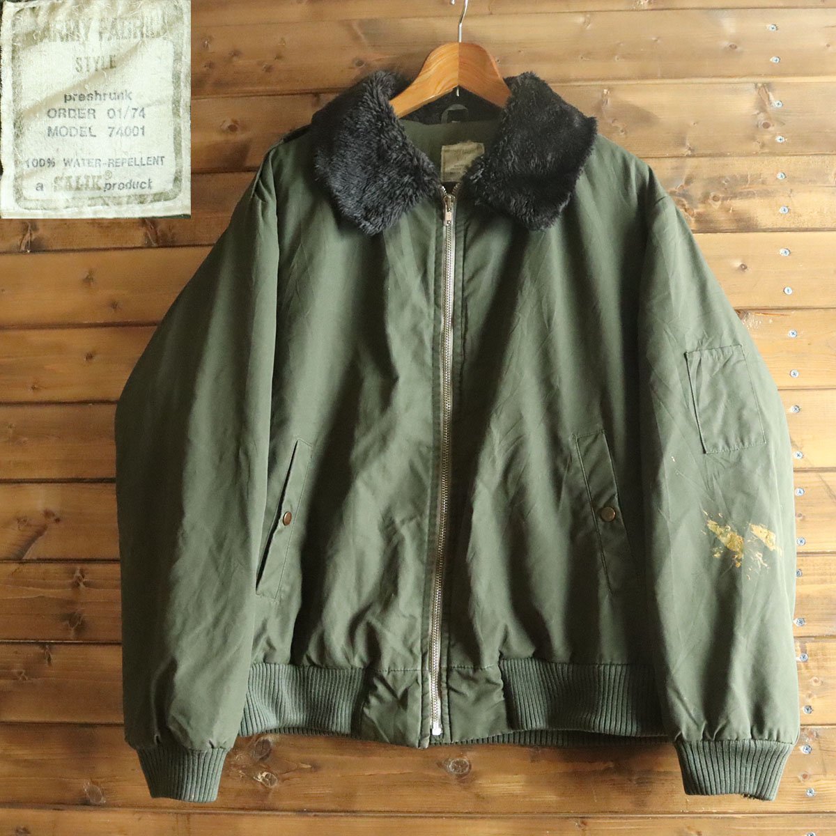 別倉庫からの配送】 ☆9T/M8.30-5 70s ビンテージ ARMY FABRIC B-15
