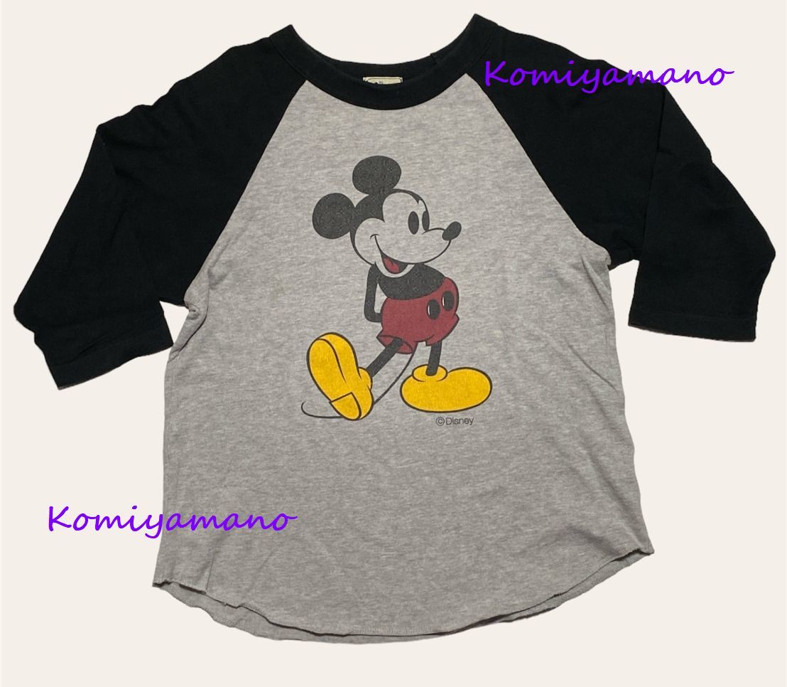 BEAMS BOY ミッキーマウス 7分袖 ラグラン シャツ モノグラム ビームス ボーイ ディズニー コラボ Tシャツ ロンT Disney Mickey_画像1