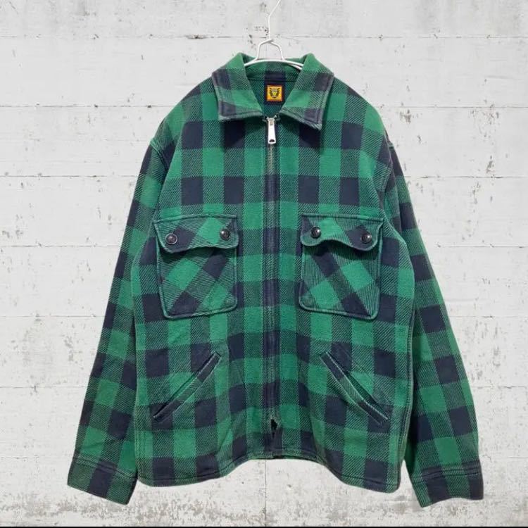 希少】human made ブロックチェック 長袖 コットン シャツ ジャケット
