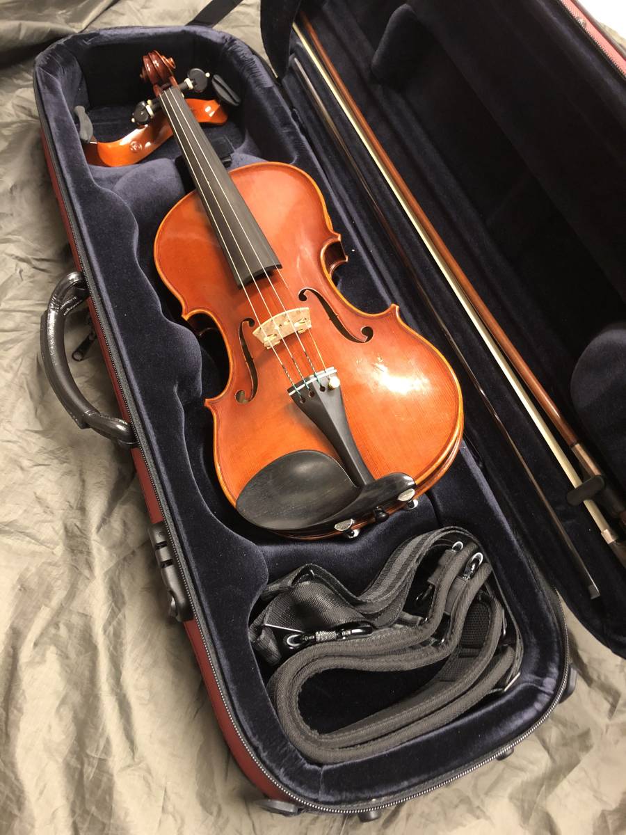 ドイツ製 モダンバイオリン Stradivarius モデル 3/4 弓 ケース 楽器 