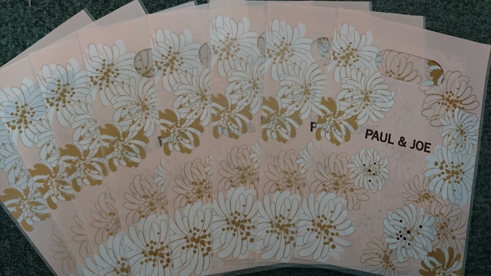 ポール＆ジョー オリジナル 　ショッパー ビニール袋 　3枚セット　花柄・ピンク　かわいい！ 複数OK_画像1