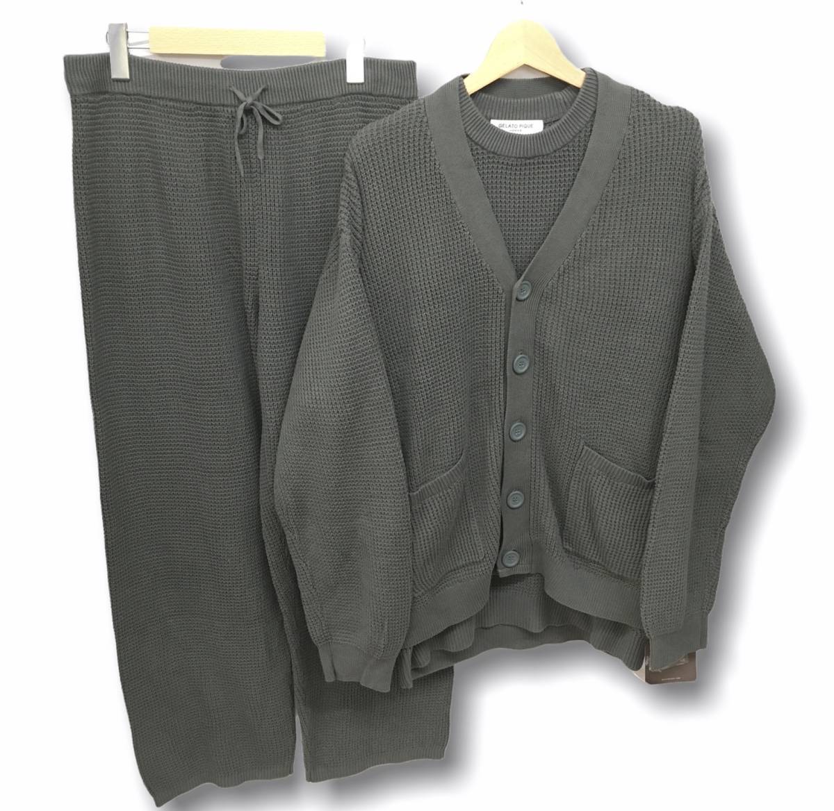 ★日本の職人技★ 【タグ付き】GELATE PIQUE HOMME ジェラートピケオム コットンモコルームウェアセット L チャコールグレー PMNP214945/47/48 パジャマ ★日本の職人技★ 【タグ付き】GELATE PIQUE HOMME ジェラートピケオム コットンモコルームウェアセット L チャコールグレー PMNP214945/47/48 パジャマ