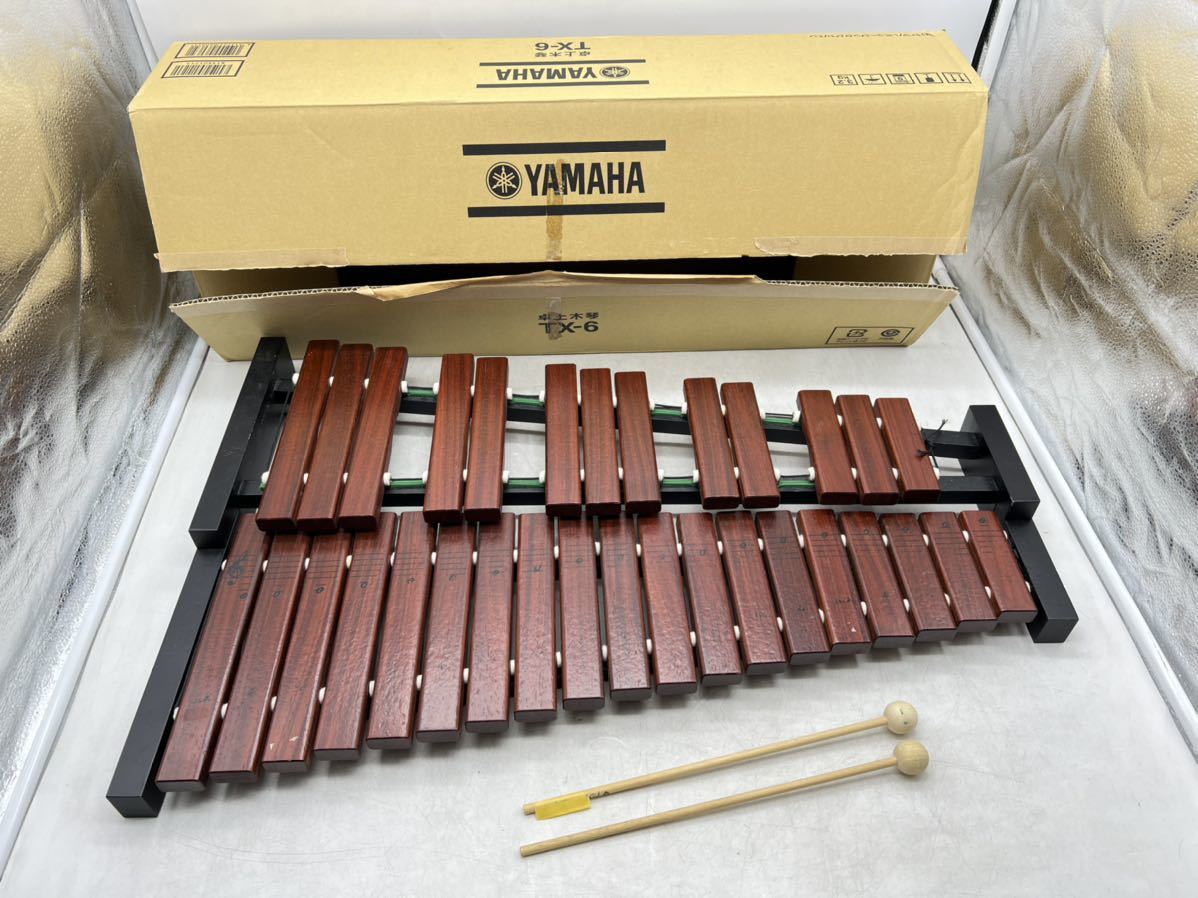 【1円スタート】YAMAHA TX-6 卓上木琴 32音 マレット付き シロフォン ヤマハ DM1226Nの画像1
