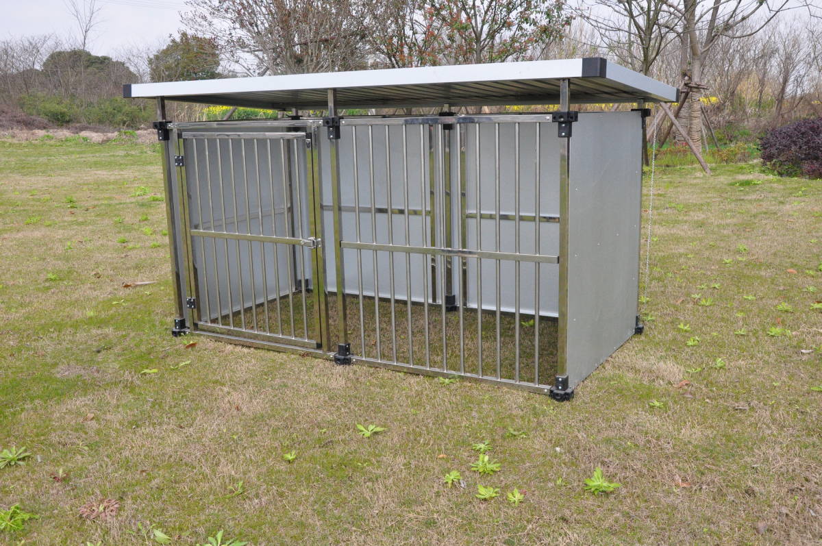  dog house DFS-M1 (0.5 tsubo type outdoors for kennel ) medium sized dog large dog made of stainless steel [ free shipping ]