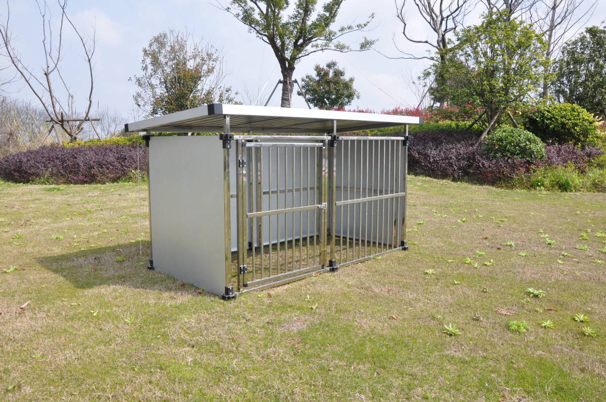  dog house DFS-M1 (0.5 tsubo type outdoors for kennel ) medium sized dog large dog made of stainless steel [ free shipping ]