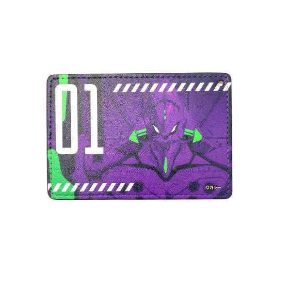  Evangelion eva the first serial number EVANGELION the first serial number Full color pass case Pas purple made in Japan 