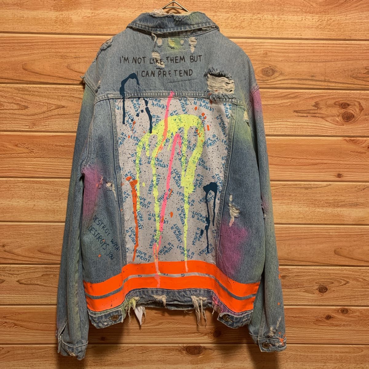☆新品・メンズ☆【 Jeremy Scott 】デニムジャケット ダメージ加工