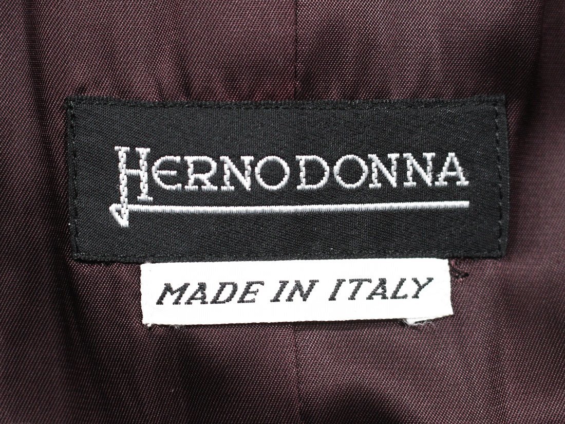  Italy made HERNO DONNA hell no cashmere 100% long coat black 