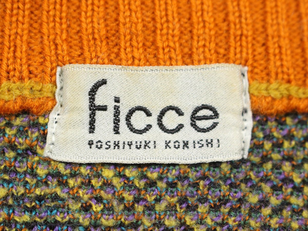 Ficce Fitch . Yoshiyuki Konishi общий рисунок шерсть вязаный свитер 