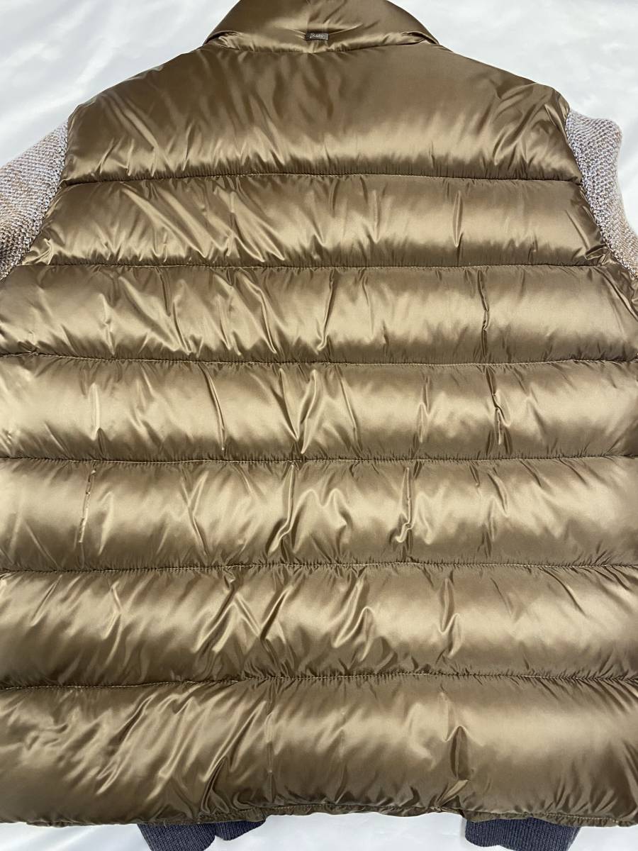ヘルノ スウェットダウンパーカー ブルゾン JP00001UR50017 8160ブラウン HERNO RESORT 52サイズ_画像8